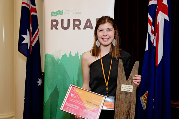Rural Young Person winner Lizzie Harms from Leongatha