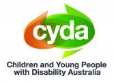 CYDA logo, which is an abstract image of Australia with CYDA in white text