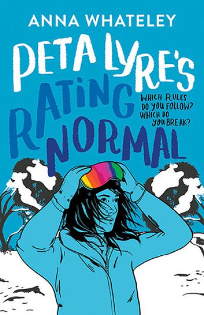 Peta Lyre's Rating Normal book cover with a person on snow and mountains.