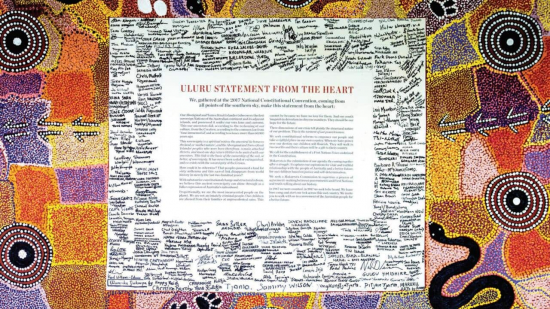 This is a picture of the Uluru Statement from the Heart