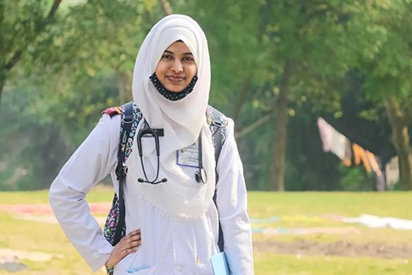 Doctor with hijab smiling