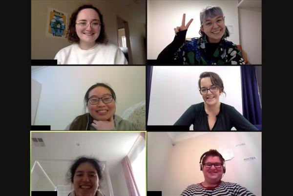 Screen shot of the COVID-19 Working Group members together on Zoom/