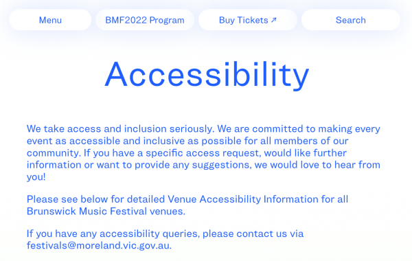 Brunswick Music Festival website accessibility statement